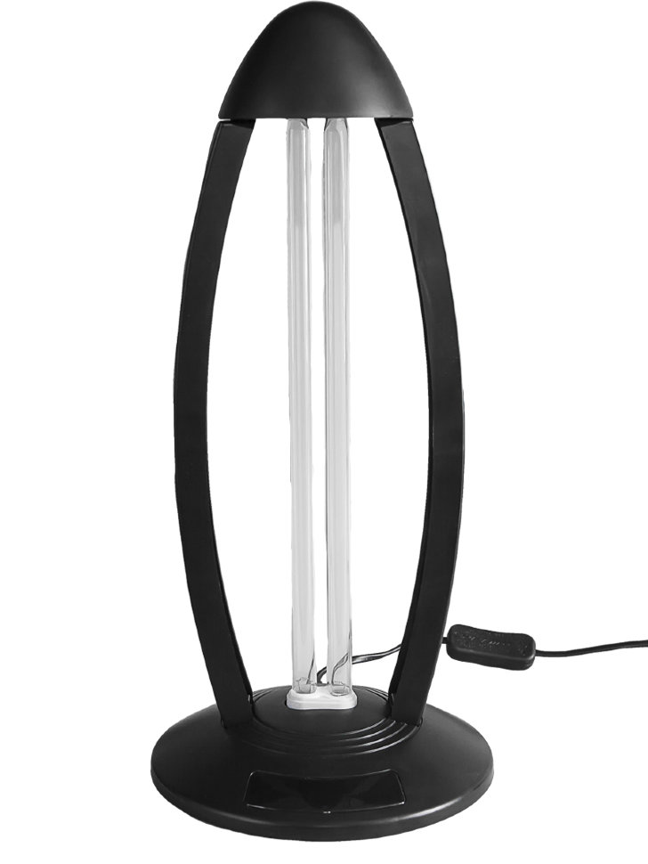 Бактерицидная ультрафиолетовая лампа - облучатель UVTEK-T02 с озоном, черный - купить оптом и в розницу.